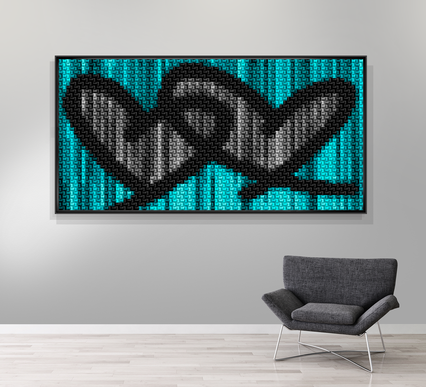 Love Script Teal Fine Art Print (unframed)