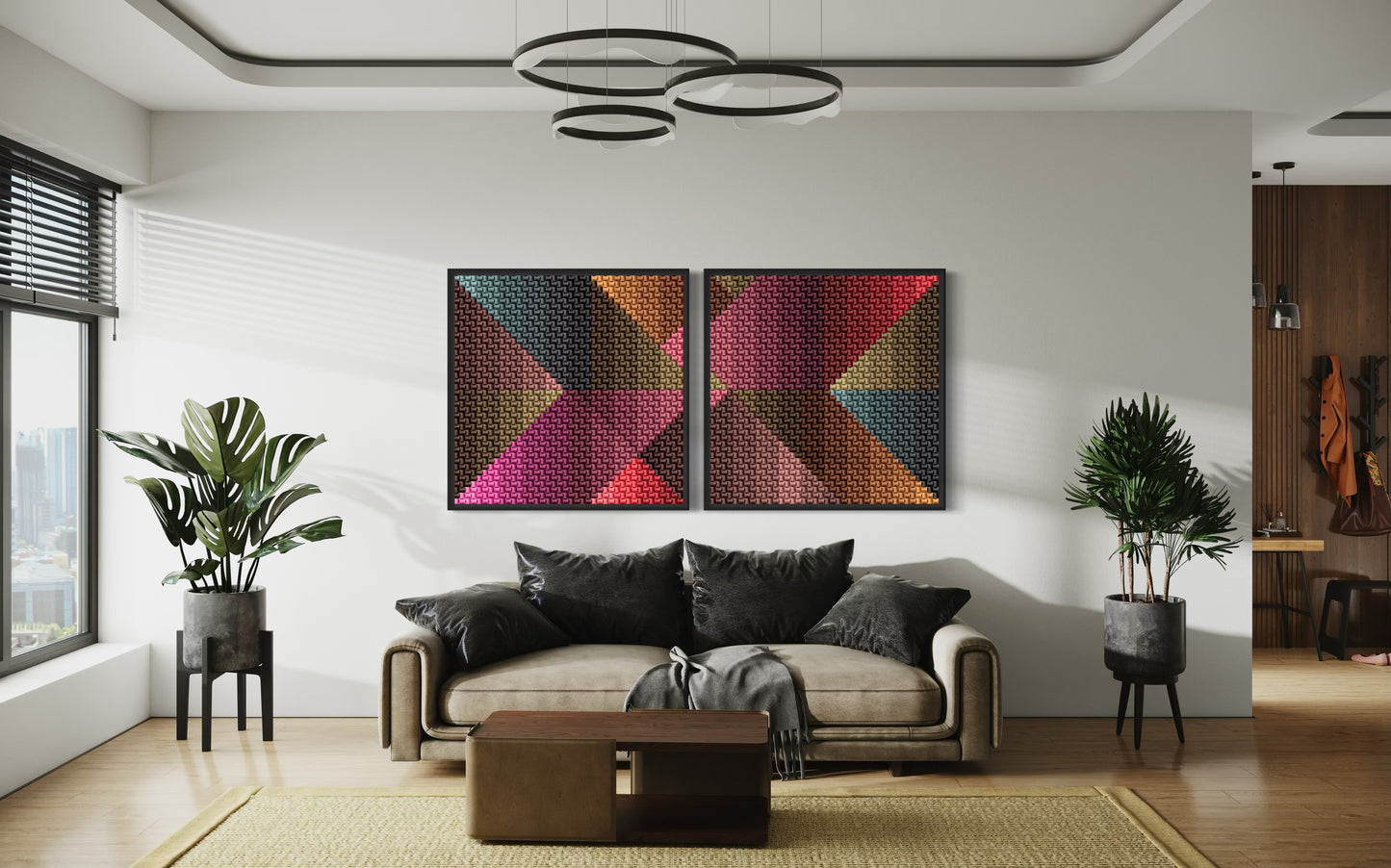 Diagonals X Diptych Fine Art Print (unframed)