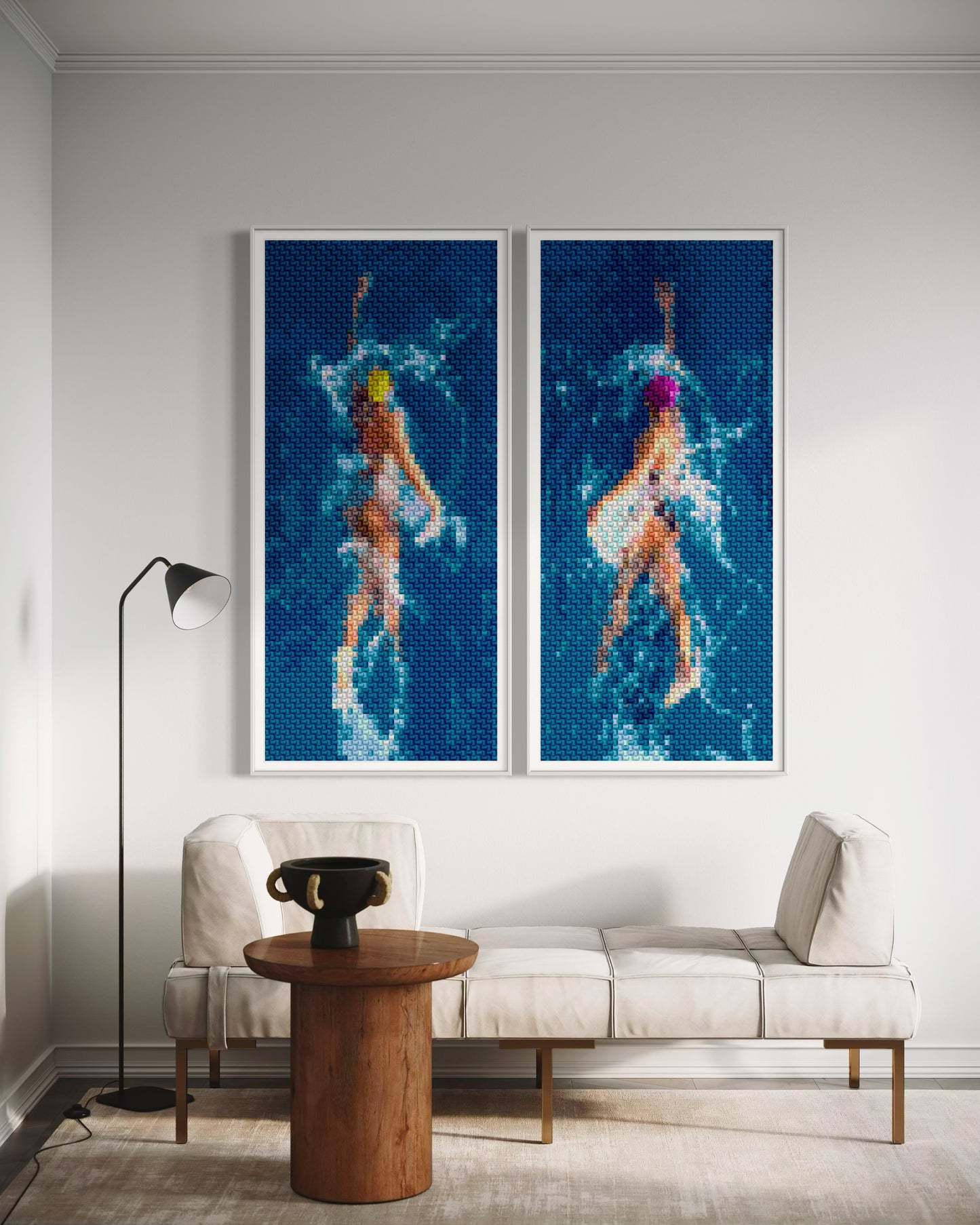 Between Strokes Diptych Fine Art Print (unframed)