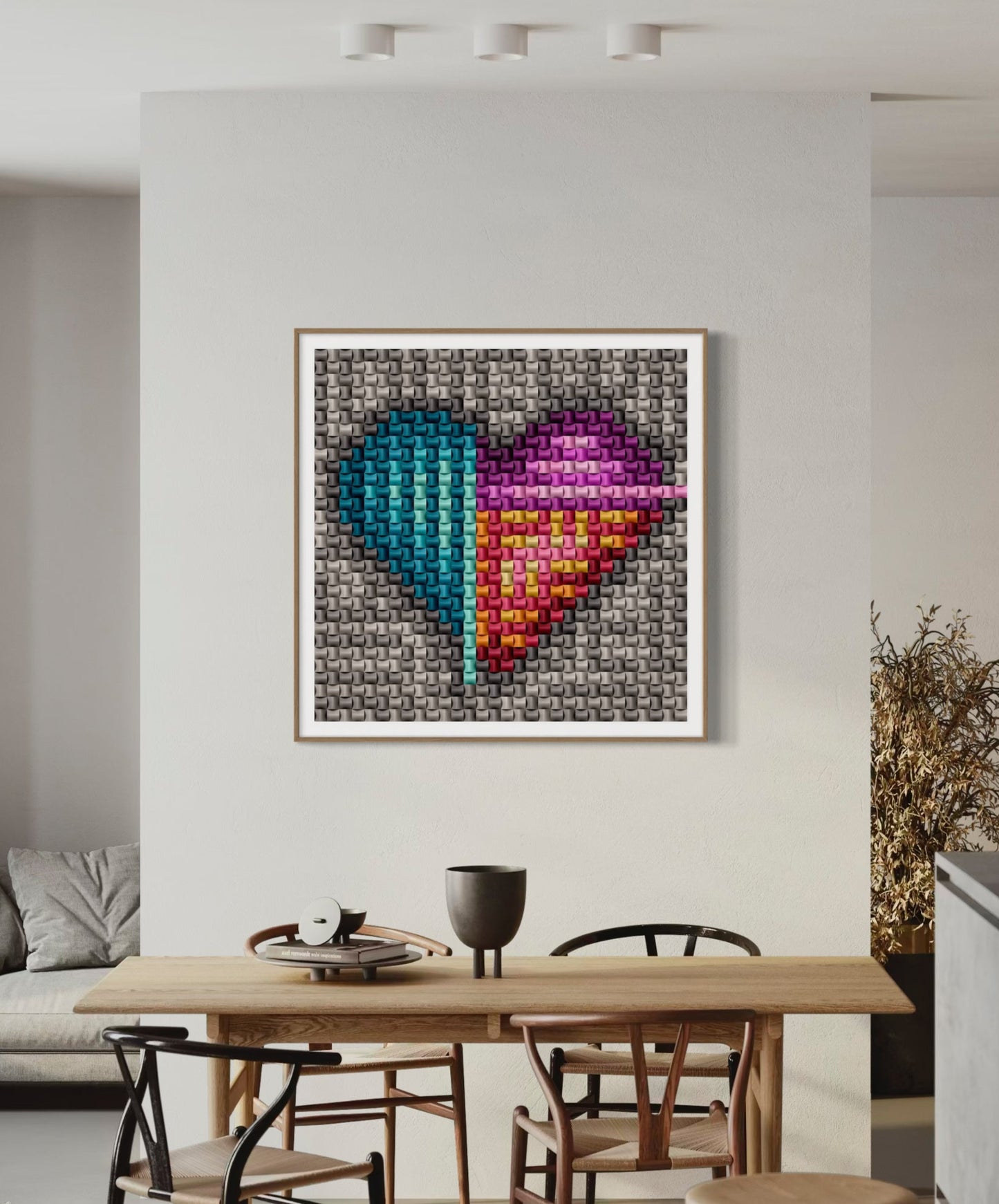 Pop Hearts Diptych Fine Art Print (unframed)